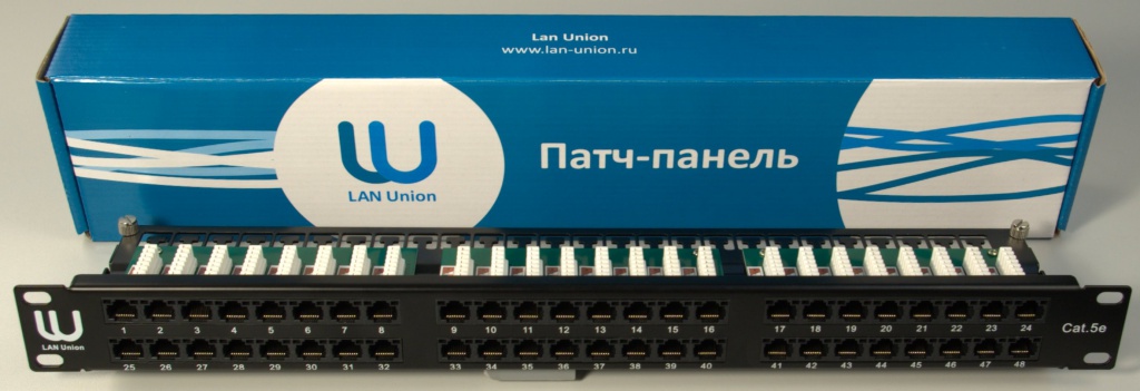 Коммутационных панелей  19” 1U категории 3 UTP RJ45 50 портов