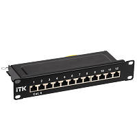 ITK 1U патч-панель кат.6 STP 12 портов 10" Dual IDC