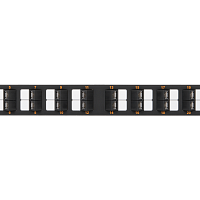 Коммутационная панель NIKOMAX 19", 1U, 24 угловых порта, Кат.6 (Класс E), 250МГц, RJ45/8P8C, 110/KRONE, T568A/B, неэкранированная, с органайзером, чер