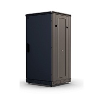 Шкаф телекоммуникационный напольный 19", 24U(600x1000), ШТ-НП-М-24U-600-1000-М-Ч, передняя дверь металл, черный ССД