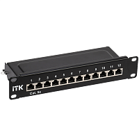 ITK 1U патч-панель кат.5E STP 12 портов 10" Dual IDC