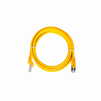Шнур коммутационный (патч-корд) экранированный S/FTP, Кат.6A, LSZH нг(А)-HFLTx, цвет желтый, 0.5 м