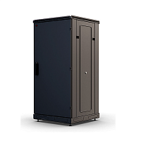 Шкаф телекоммуникационный напольный 19", 24U(600x800), ШТ-НП-М-24U-600-800-М-Ч, передняя дверь металл, черный ССД