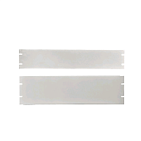 Фальш-панель на 1U, алюминиевая с порошковым покрытием, цвет серый (RAL 7035) (SZB-00-00-32/1)