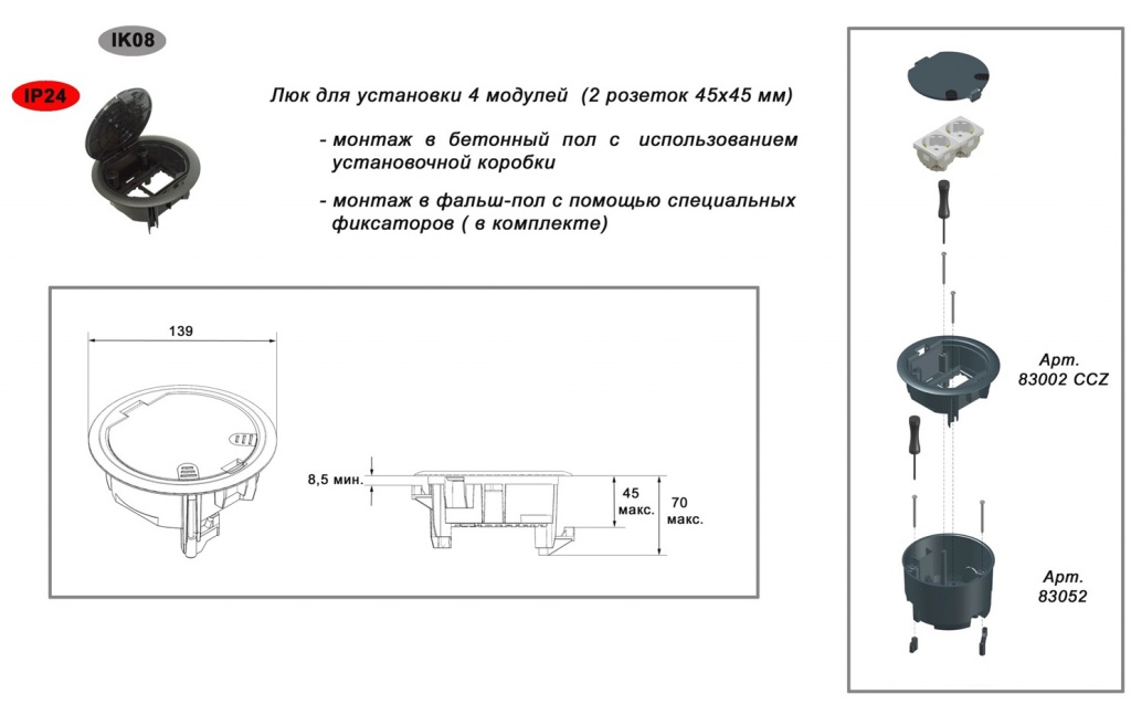 Лючки Efapel