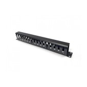 Кабельный организатор металлический с крышкой, 19", 1U