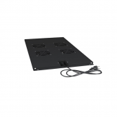 Модуль вентиляторный с 4-я вентиляторами для установки в напольные шкафы серии SH-05C , ND-05C глубиной 1000мм, цвет черный (RAL 90