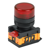 Лампа AL-22TE сигнальная d22мм красный неон/240В цилиндр IEK