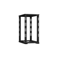 Монтажная стойка двухрамная с разборной рамой 19", 24U, Ш600xВ1195xГ1000мм, с крышей, в разобранном виде, черный