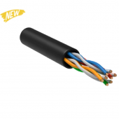 Витая пара U/UTP 5E 24AWG 4PR LDPE 1м черн. 100м РФ GENERICA