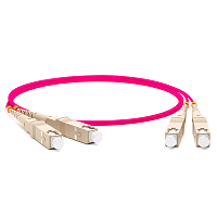 Патч-корд волоконно-оптический (шнур) MM 50/125(OM4), SC-SC, 2.0 мм, duplex, 10G/40G, LSZH, 3 м