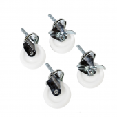 Комплект роликов 3" × 1" для стоек СТК и шкафов ШТК-Эконом, 4 шт., с тормозом 2 шт.