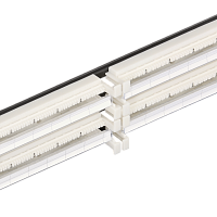 Коммутационная панель NIKOMAX 110 типа, 19", 2U, 200 пар, со cъемной этикеткой, белая с черным основанием