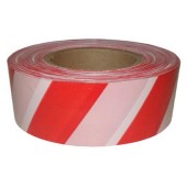 ЛО Лента оградительная штриховая 75мм 250м "Зебра", красно-белая