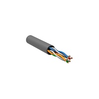 ITK Витая пара U/UTP кат.5E 4х2х24AWG solid LSZH нг(А)-HF серый (305м) РФ/Т