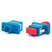 Проходной адаптер SC-FC, SM (для одномодового кабеля), корпус пластмассовый, (синий)