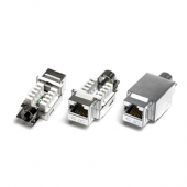 Вставка Keystone Jack RJ-45(8P8C), категория 5e, экранированная, Dual IDC, белая