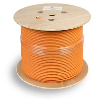 Кабель витая пара UTP (U/UTP), категория 6, 4 пары (23 AWG), одножильный, LSZH, нг(А)-HF, оранжевый (500 м)