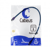 Патч-корд S/FTP, категория 8 (40G, 2000 MHz), 2xRJ45/8p8c, экранированный, синий, LSZH, 0.5 м