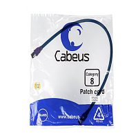 Патч-корд S/FTP, категория 8 (40G, 2000 MHz), 2xRJ45/8p8c, экранированный, синий, LSZH, 0.5 м