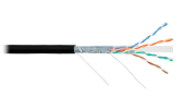 Кабель NIKOLAN F/UTP 4 пары, Кат.6 (Класс E), тест по ISO/IEC, 250МГц, одножильный, BC (чистая медь), 23AWG (0,55мм), внутренний/внешний, LSZH нг(А)-H