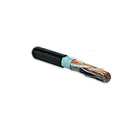 Кабель витая пара, экранированная F/UTP, категория 3, 100 пар (24 AWG), одножильный (solid), экран - фольга, внешний, UV PE, –40°C - +60°C, черный