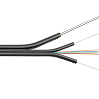 Кабель NIKOLAN волоконно-оптический, 1 волокно, одномодовый 9/125мкм, стандарта G.657.A1 & G.652.D, внутренний/внешний, бабочка со стеклопластиковыми 