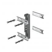 Крепление стойки консоли подвеса к опорам ограждения (горячий цинк)