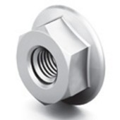 Гайка М6 DIN 6923 со стопорным буртиком, класс прочности 8, гальван. цинк