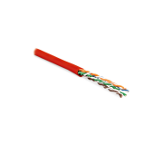 Кабель витая пара, неэкранированная U/UTP, категория 6, 4 пары (24 AWG), многожильный (patсh), без разделителя, LSZH, нг(А)-HF, –5°C–+60°C, красный