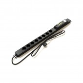 Блок розеток управляемый IP-PDU, вертикальный, 8 розеток DIN49440, 230V, 16А, кабель питания 3х1.5 мм2, 3 м, вилка DIN49441, 677x44.4 x44.4 мм