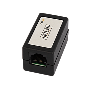 Кабельный соединитель NETLAN RJ45-RJ45 (8P8C), Кат.5e (Класс D), 100МГц, неэкранированный, черный, уп-ка 10шт.