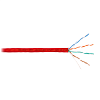 Кабель NIKOMAX U/UTP 4 пары, Кат.5e (Класс D), тест по ISO/IEC, 100МГц, одножильный, BC (чистая медь), 24AWG (0,51мм), полимерный материал нг(А)-HF, в
