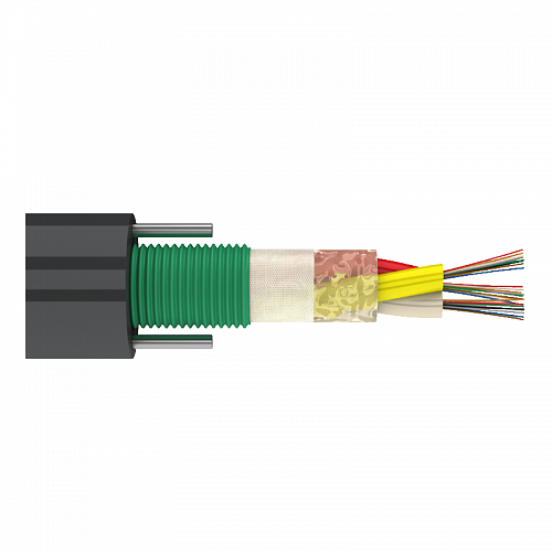 ВО кабель универсал., Multitube, гофроброня, силовой элемент проволока, SM 9/125, 48В, LS0H нг(А)-HF