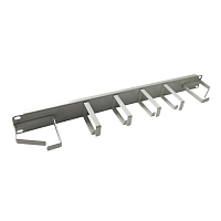 Органайзер кабельный горизонтальный 19" 2U, 6 колец