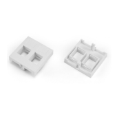 Вставка 45x45 (аналог Mosaic) для 2х модулей формата Keystone Jack, ROHS, белая