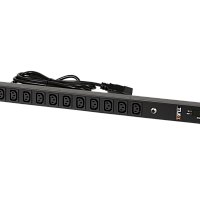 Блок  контролируемых электрических розеток TLK, Серия MN (Monitored), вертикальный, 12 розеток C13, макс. нагрузка 16 А, шнур питания 3 м., вилка С20,