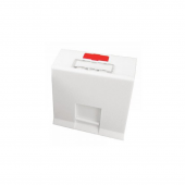 Вставка 45*45 мм для 1 коммутационного модуля типа Keystone, с защитной шторкой, наклонная, цвет белый