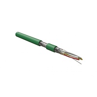 Кабель интерфейса KNX/EIB, экранированный F/UTP, общий экран фольга, 4х20 AWG, 4х0,80 мм, однопроволочные жилы, PVC, зелен