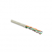 Кабель витая пара, неэкранированная U/UTP, категория 6, 4 пары (24 AWG), многожильный (patсh), без разделителя, LSZH, нг(А)-HF, –5°C–+60°C, серый