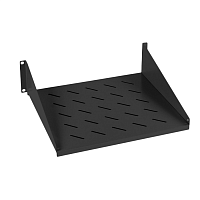 Полка 19" перфорированная консольная 2U глубина 400 мм, цвет черный (RAL 9004)