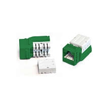 Вставка Keystone Jack RJ-45(8P8C), категория 5e, 110 IDC, заделка с помощью NE-TOOL, зеленая