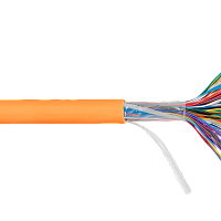 Кабель NIKOLAN U/UTP 50 пар, Кат.3 (Класс C), 16МГц, одножильный, BC (чистая медь), 26AWG (0,405мм), внутренний/внешний, LSZH -40С  нг(А)-HFLTx,  оран