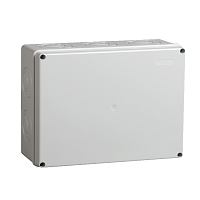 Коробка КМ41272 распаячная для о/п 240х195х90 мм IP55 (RAL7035, кабельные вводы 5 шт)