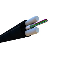 Кабель волоконно-оптический 9/125 (G,652D) одномодовый, 8 волокон, одномодульный, круглый, водоблокирующий гель, усиленный стеклопластиковыми стержням