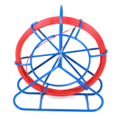 Устройство для протяжки кабеля мини УЗК в металлической кассете с держателем на ножке, 15 м (диаметр стеклопрутка 6 мм)