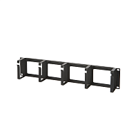 Кабельный организатор с металлическими кольцами, 19", 2U