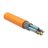 ITK Витая пара S/FTP кат.7A 4х2х23AWG solid LSZH нг(А)-HF оранжевый (305м)