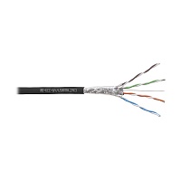 Кабель Суприм U/FTP, 4 пары, Кат.6A (Класс EA), 500 МГц, AWG 23, универсальный, LSZH нг(A)-HF, до -40°С, черный, катушка 305 м
