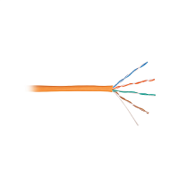 Кабель Премиум U/UTP, 4 пары, Кат.5e (Класс D), 350 МГц, AWG 24, внутренний, LSZH нг(A)-HF, оранжевый, коробка 305 м